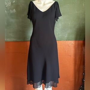 Jessica Black Midi Dress with Beaded trim